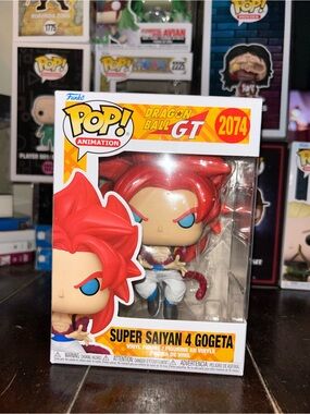 Funko Super Saiyan 4 Gogeta Pop! Vinyl with Red Hair and Blue Eyes